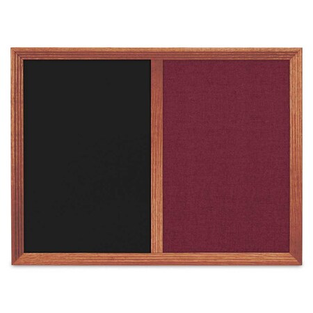 United Visual Products Enclosed Corkboard, 1 Door, 18"x24", 4" Fra UV3421-WHITE-AMETHY